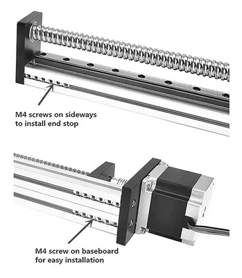 1.9' Feet Actuator NEMA 23 CNC Ballscrew Linear Motion Slide Rail Table - a Motor - fast shipping 🇺🇸