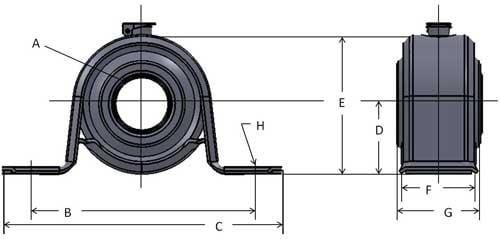 1" inch BEH16G Pillow Block Mounted Bearing - Extra Strength - fast shipping 🇺🇸