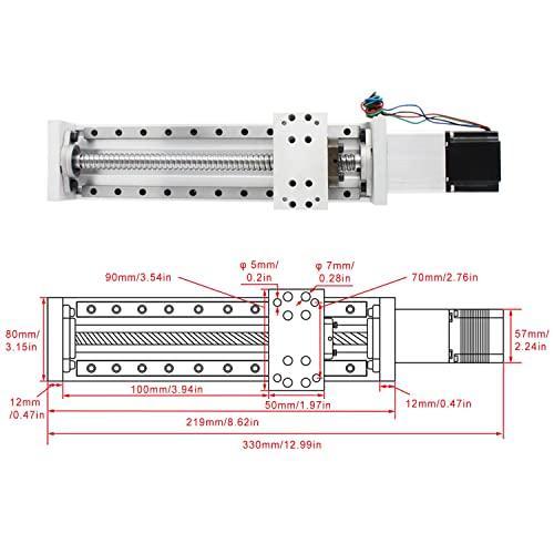 100mm Stroke CNC Linear Stage Motion Actuator X Y Z Axis Linear Slide Rail Aluminum Alloy Cross Sliding Table Linear Rail Guide SFU1605 Ballscrew+Nema23 57 Stepper Motor for CNC - fast shipping 🇺🇸