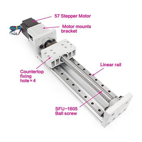 100mm Stroke CNC Linear Stage Motion Actuator X Y Z Axis Linear Slide Rail Aluminum Alloy Cross Sliding Table Linear Rail Guide SFU1605 Ballscrew+Nema23 57 Stepper Motor for CNC - fast shipping 🇺🇸
