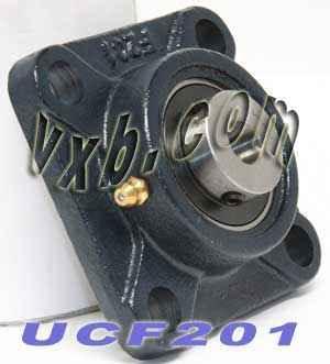 12mm Bearing UCF-201 + Square Flanged Cast Housing Mounted Bearing - fast shipping 🇺🇸