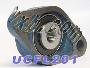 12mm Bearing UCFL-201 + 2-Bolt Flanged Cast Housing Mounted Bearing - fast shipping 🇺🇸