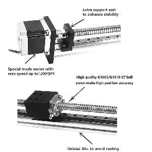 13" Actuator NEMA 23 CNC Ballscrew Linear Motion Slide Rail Table - a Motor - fast shipping 🇺🇸