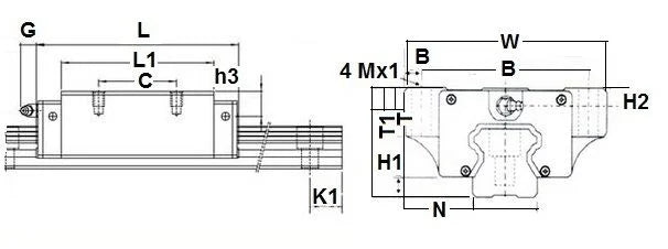 15mm Flanged Square Slide Unit Block Linear Motion - fast shipping 🇺🇸