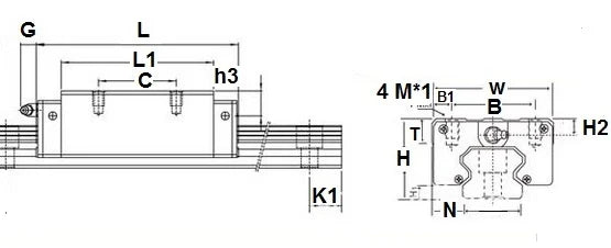 15mm Square Slide Unit Block Linear Motion - fast shipping 🇺🇸