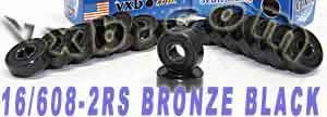 16 inline Skate Sealed Bearing Bronze Cage Black - fast shipping 🇺🇸