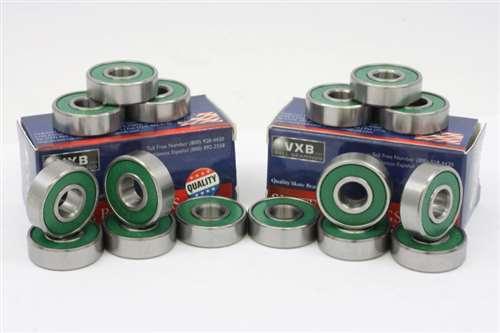 16 inline/Rollerblade Chrome Steel Sealed 8mm Bore Bearing - fast shipping πΊπΈ