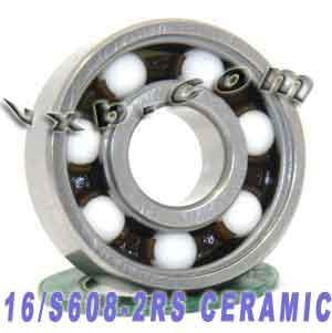 16 inline/Rollerblade Chrome Steel Sealed 8mm Bore Bearing - fast shipping πΊπΈ