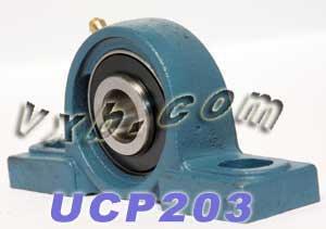 17mm Bearing UCP-203 + Pillow Block Cast Housing Mounted Bearing - fast shipping 🇺🇸