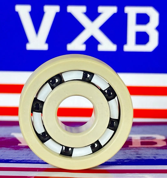 6200 PEEK Ball Bearing - Si₃N₄ Ceramic Balls - PTFE Cage - 10x30x9mm - fast shipping 🇺🇸