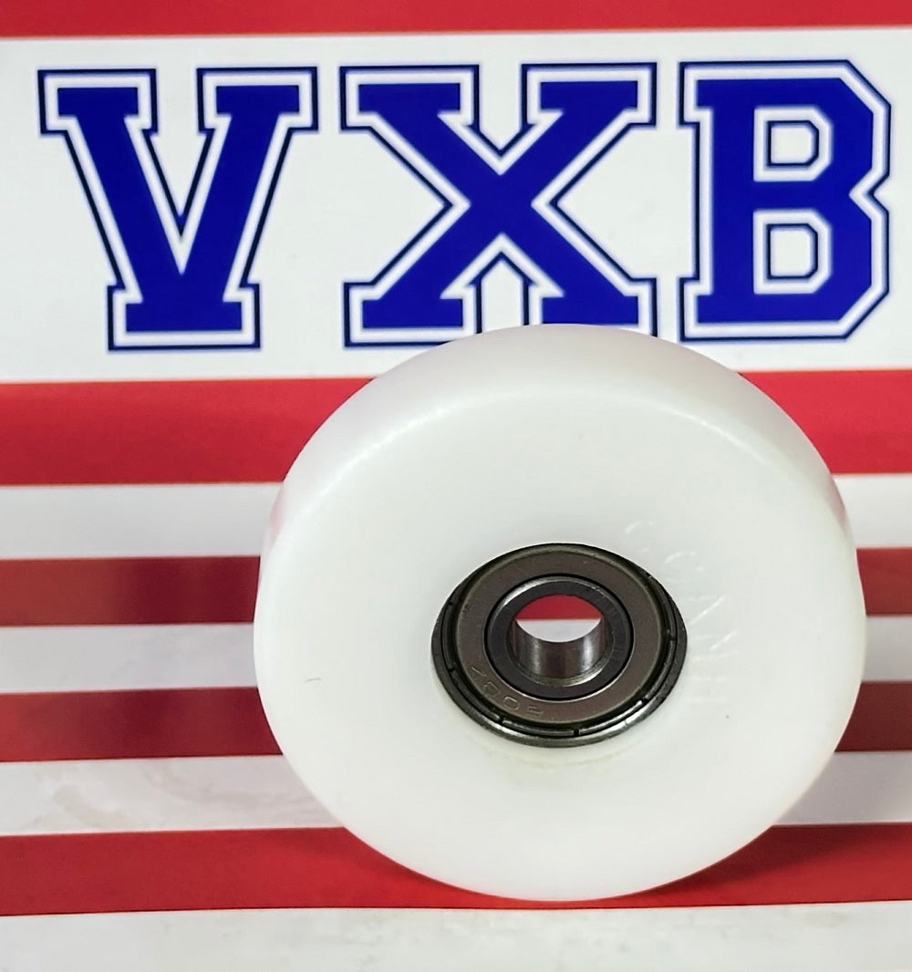 8mm Bore Bearing - 50mm White Plastic Tire 8x50x12mm - fast shipping 🇺🇸