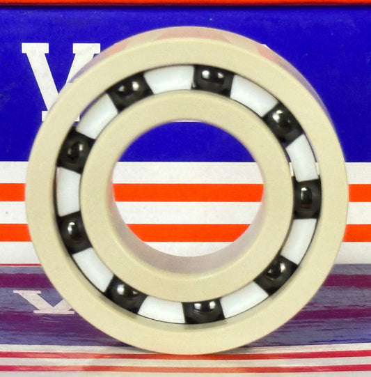 6205 PEEK Ball Bearing - Si₃N₄ Ceramic Balls - PTFE Cage - 25x52x15mm - fast shipping 🇺🇸