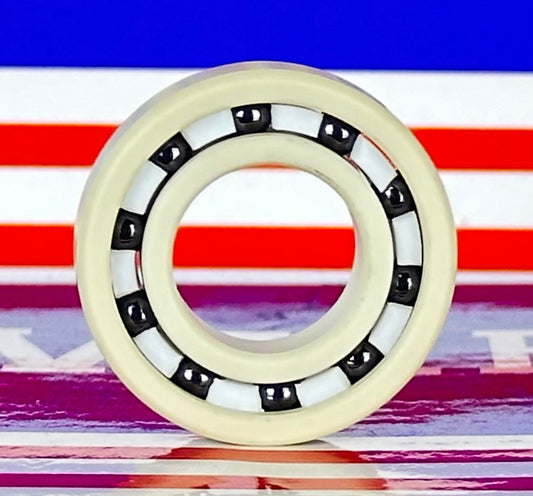 6901 PEEK Ball Bearing - Si₃N₄ Ceramic Balls - PTFE Cage - 12x24x6mm - fast shipping 🇺🇸