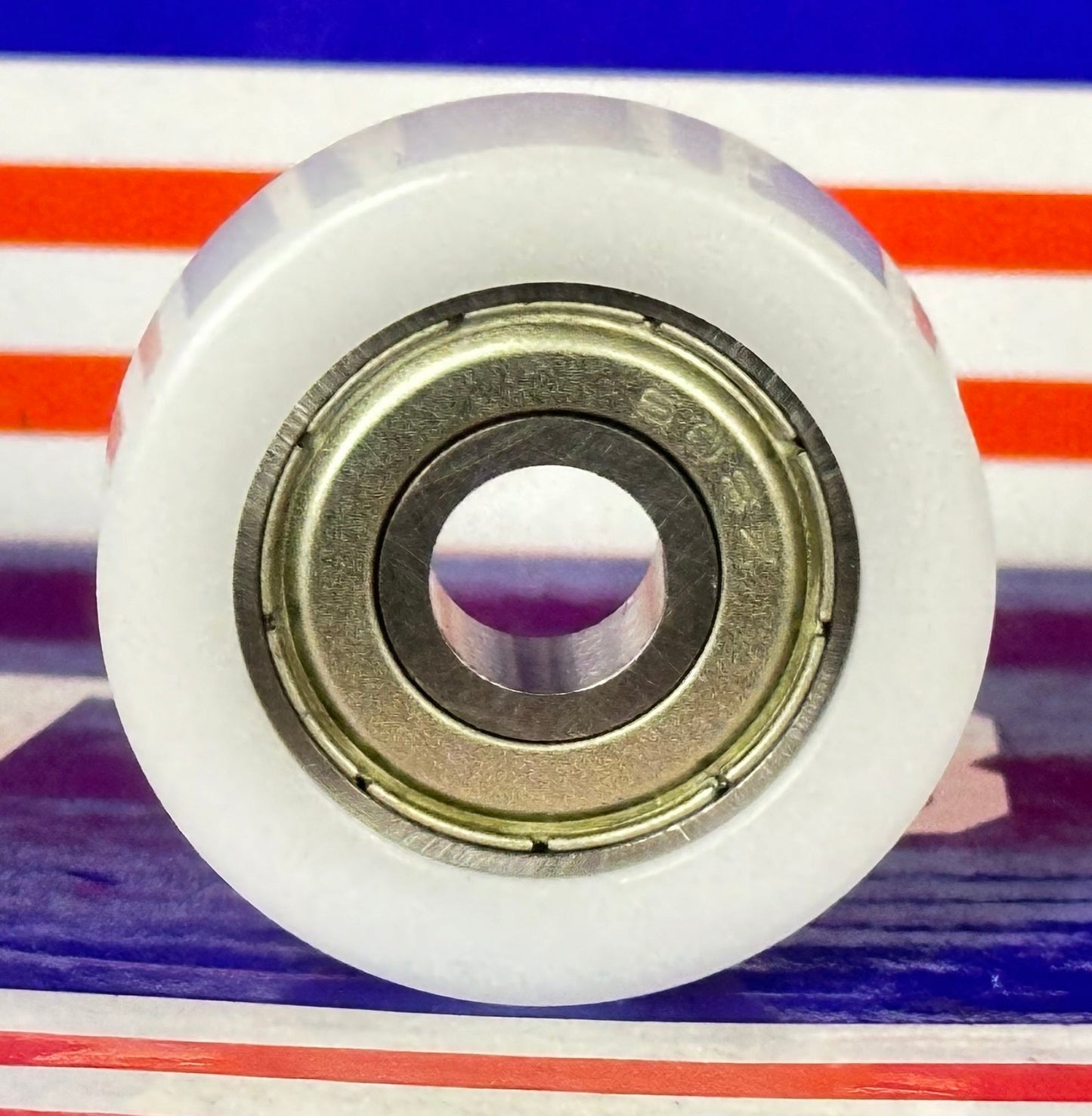 8mm Bore Bearing - 30mm White Plastic Tire 8x30x8.5mm - fast shipping 🇺🇸
