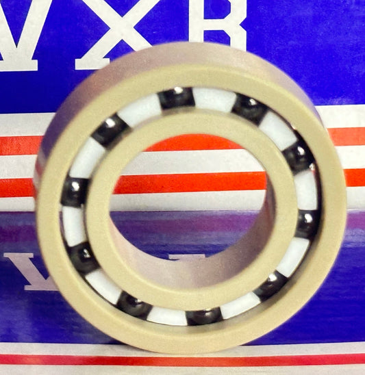 6005 PEEK Ball Bearing - Si₃N₄ Ceramic Balls - PTFE Cage - 25x47x12mm - fast shipping 🇺🇸