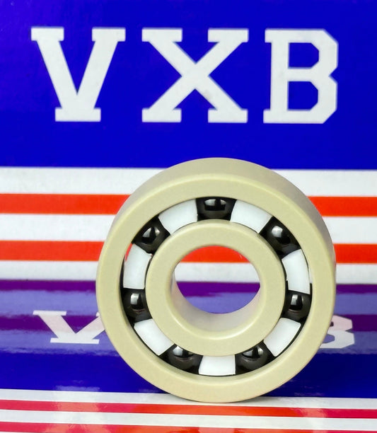 6201 PEEK Ball Bearing - Si₃N₄ Ceramic Balls - PTFE Cage - 12x32x10mm - fast shipping 🇺🇸