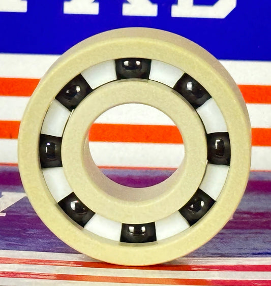 6202 PEEK Ball Bearing - Si₃N₄ Ceramic Balls - PTFE Cage - 15x35x11mm - fast shipping 🇺🇸