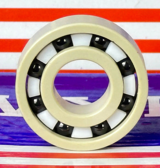 6001 PEEK Ball Bearing - Si₃N₄ Ceramic Balls - PTFE Cage - 12x28x8mm - fast shipping 🇺🇸