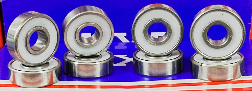8-Pack 608-2TS Skateboard Hybrid Ceramic Bearings PTFE Sealed - fast shipping 🇺🇸