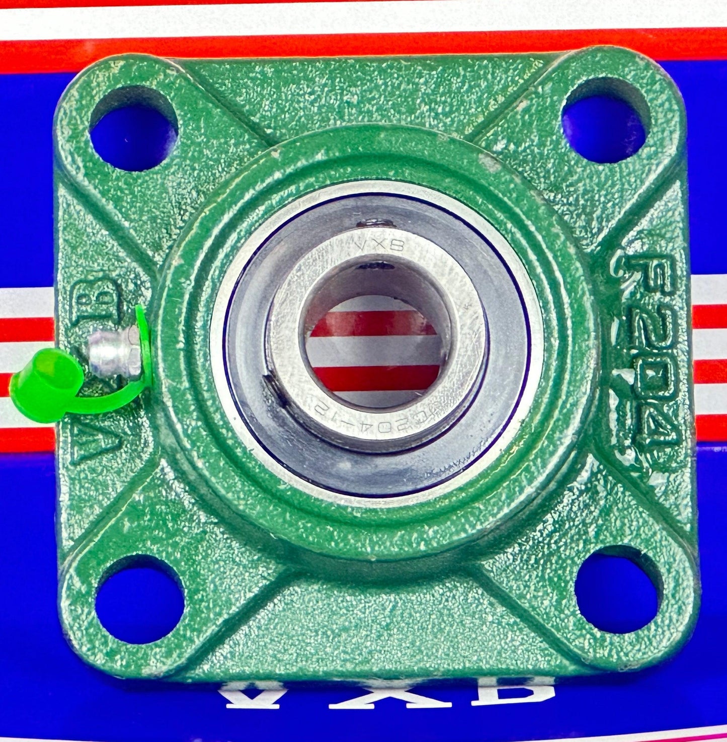 3/4" UCF204-12 Mounted Bearing Insert + Square Flanged Cast Housing - fast shipping 🇺🇸