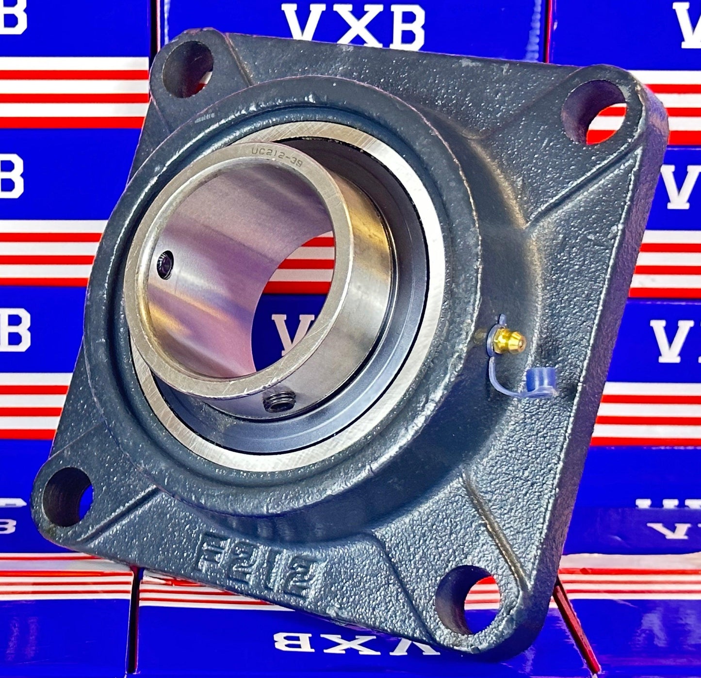 2 7/16 Inch Bearing UCF212-39 + 4-Bolt Flanged Housing Mounted - fast shipping 🇺🇸