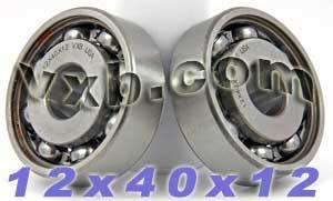 2 Ball Bearing 12x40x12 Open - fast shipping 🇺🇸