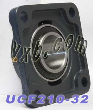 2-Pack Bearings UCF210-32 + Square Flanged Cast Housing Mounted Bearings - fast shipping 🇺🇸