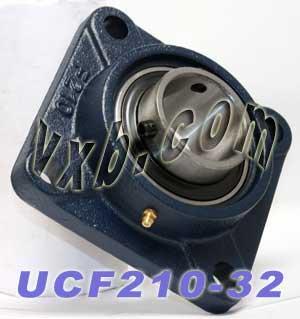 2-Pack Bearings UCF210-32 + Square Flanged Cast Housing Mounted Bearings - fast shipping 🇺🇸