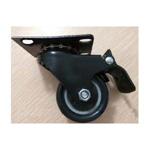 2" Heavy Duty Black Caster Wheel - Brakes - 4-Hole Mounting Plate - fast shipping 🇺🇸