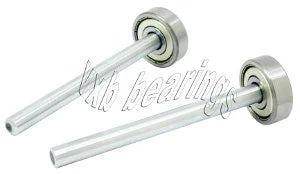 2 pieces of 19mm Bearing - 10mm diameter integrated 123mm Axle - fast shipping 🇺🇸