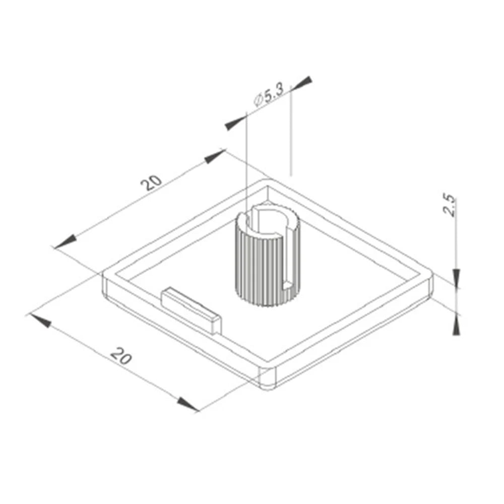 2020 Aluminum Extrusion V-Slot Profile Black Plastic End Cap Cover - fast shipping 🇺🇸