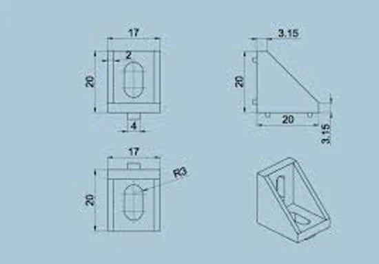 2020 Corner Bracket Aluminum for Extrusion Profile V-Slot - fast shipping 🇺🇸