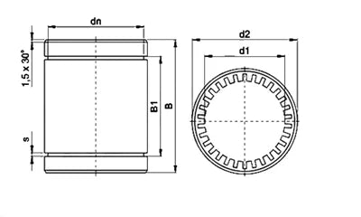 20mm Low noise Linear Motion Bushing Solid Polymer LM20UU Bearing 20x32x45mm - fast shipping 🇺🇸