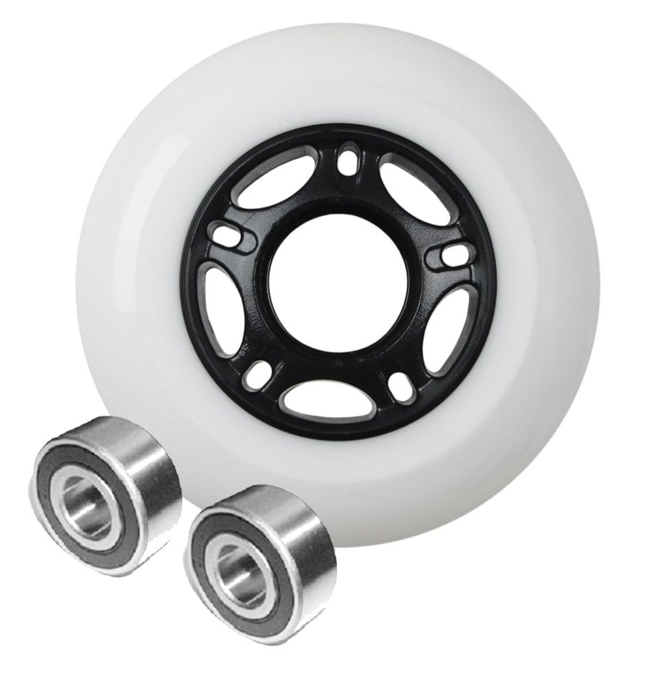 22mm ID 72mm OD Luggage White Wheel + 2 Sealed Bearing 6x22x7mm - fast shipping 🇺🇸