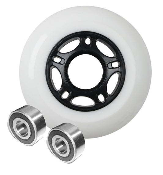 22mm ID 72mm OD Luggage White Wheel + 2 Sealed Bearing 6x22x7mm - fast shipping 🇺🇸