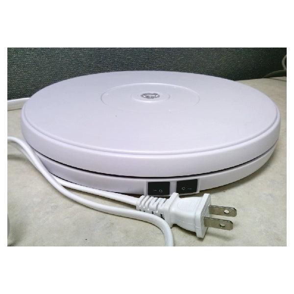 24 lbs Load 9.8" Dia. White Electric Motorized Rotating Turntable Lazy Susan - fast shipping 🇺🇸