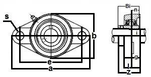 25mm Bearing UCFL205 + 2-Bolt Flanged Cast Housing Mounted Bearing - fast shipping πΊπΈ
