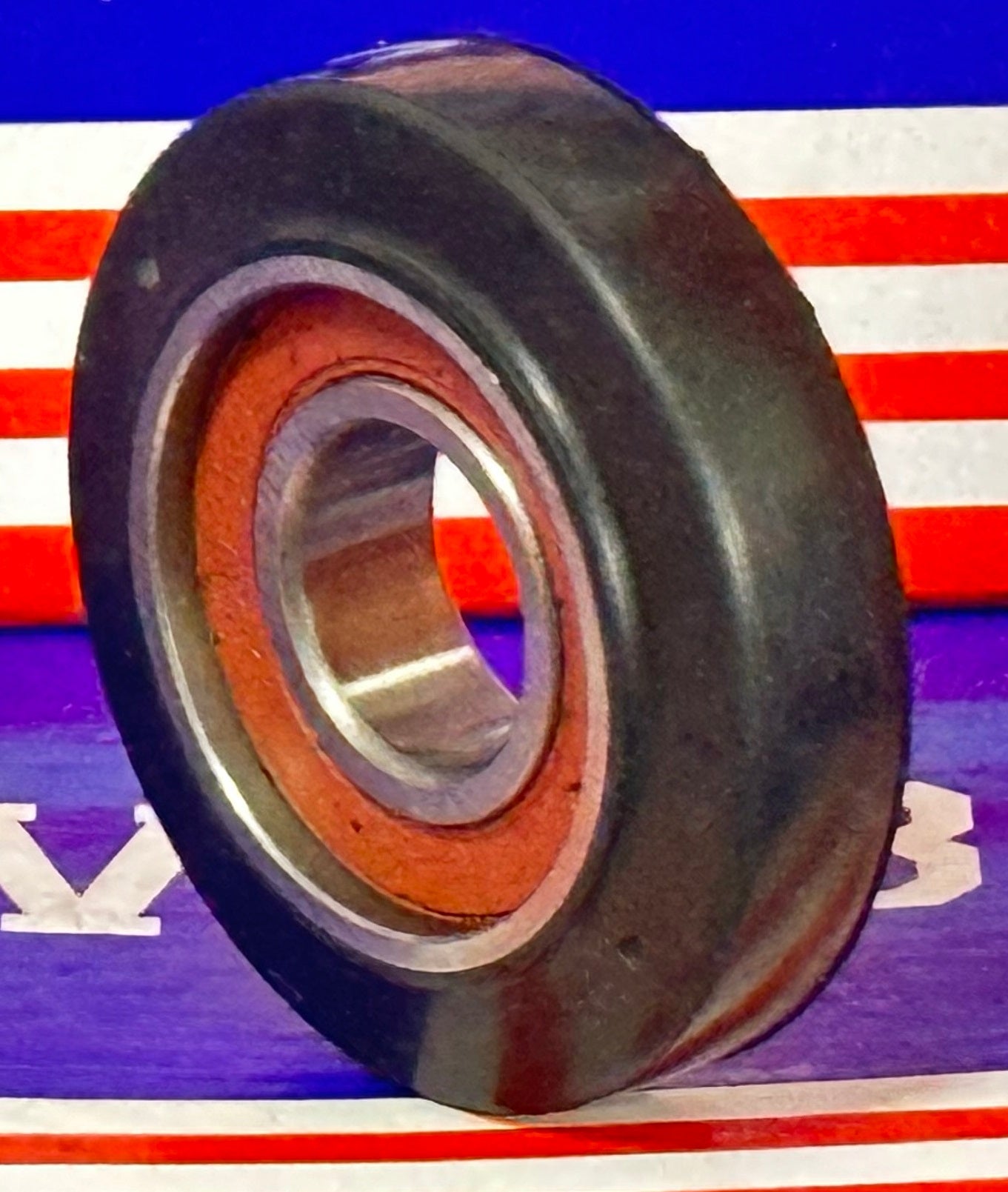 15x46x13mm Polyurethane Wheel Roller Bearing 10mm Black Tire - fast shipping 🇺🇸