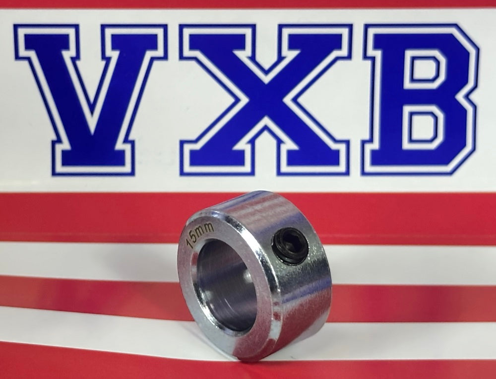 15mm Shaft Collar – Zinc Plated Steel - Set-Screw Type – Secure Fit - fast shipping 🇺🇸