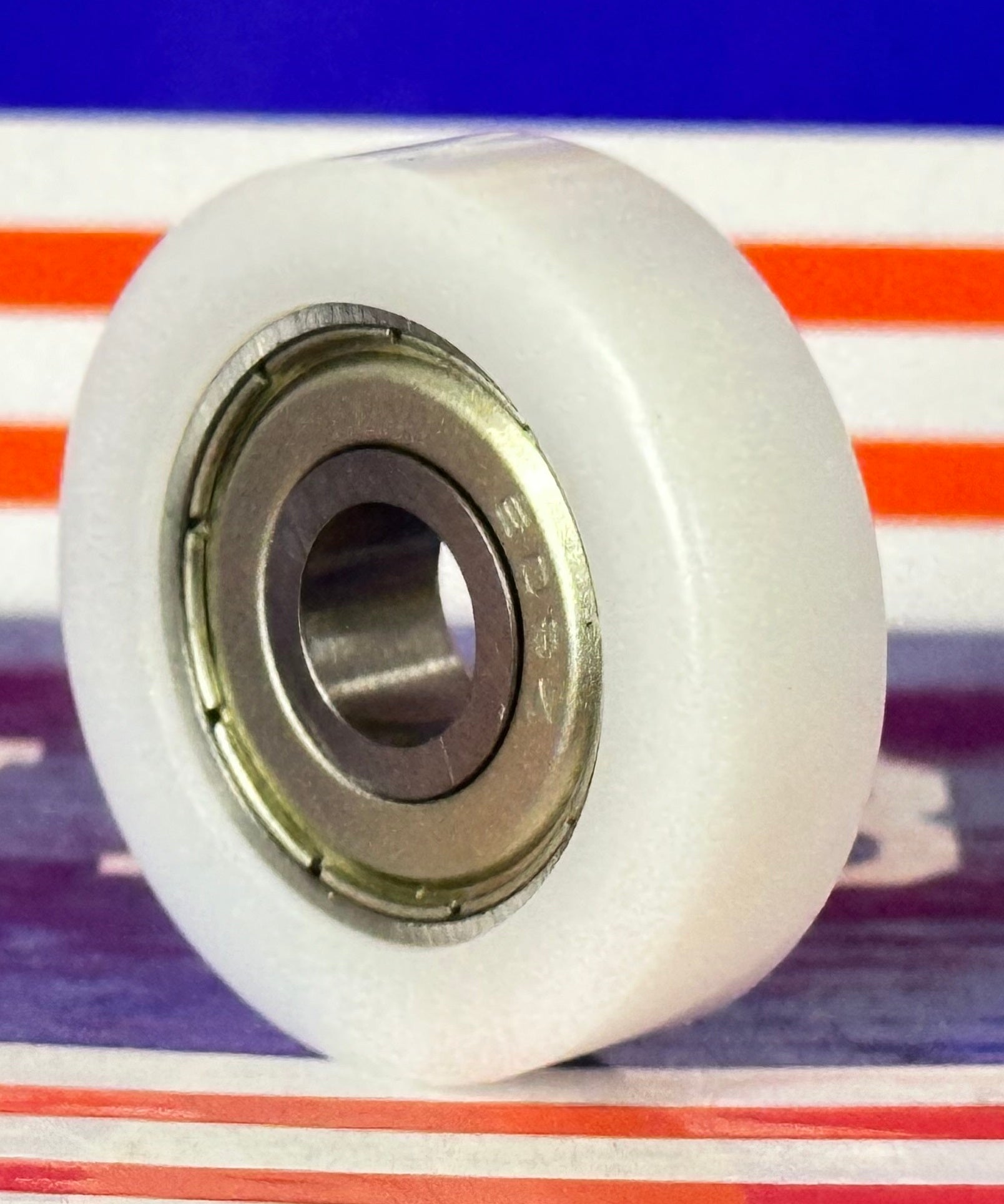 8mm Bore Bearing - 30mm White Plastic Tire 8x30x8.5mm - fast shipping 🇺🇸