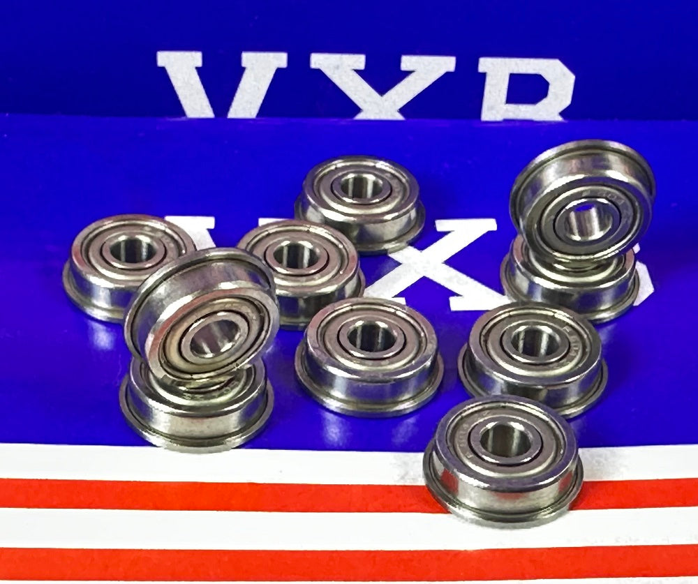 10-Pack Flanged Bearings F604ZZ 4x12x4 - Shielded - Miniature - fast shipping 🇺🇸