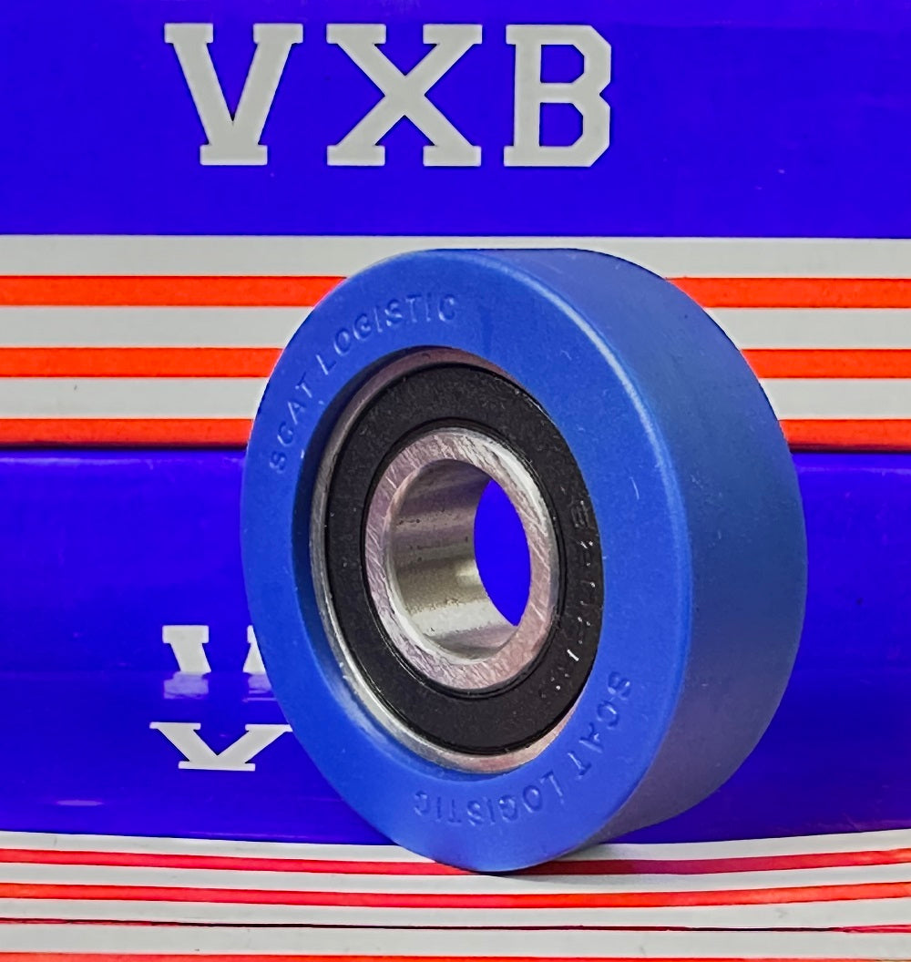 15x48x15mm Polyurethane Rubber roller wheel Bearing Sealed Miniature - tire - fast shipping 🇺🇸