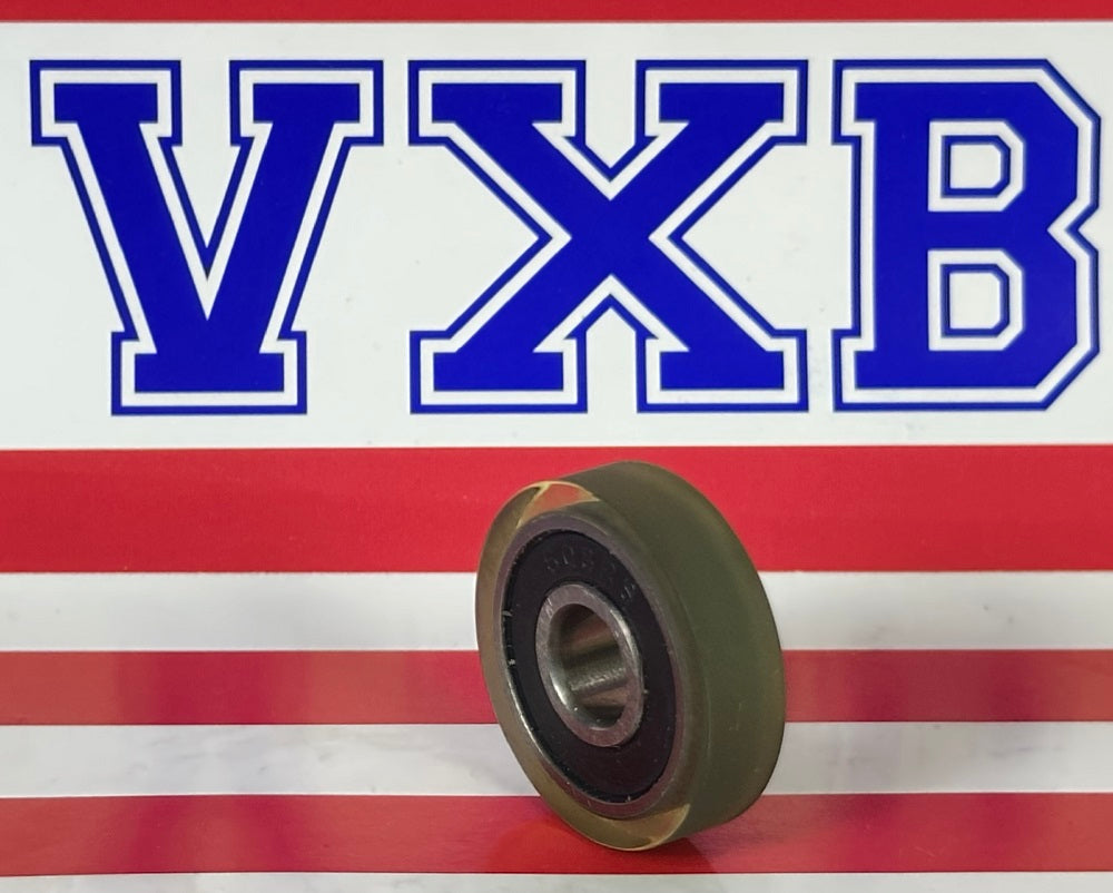 Polyurethane Rubber Tire Bearing 8x26x7mm - Sealed - Miniature - fast shipping 🇺🇸