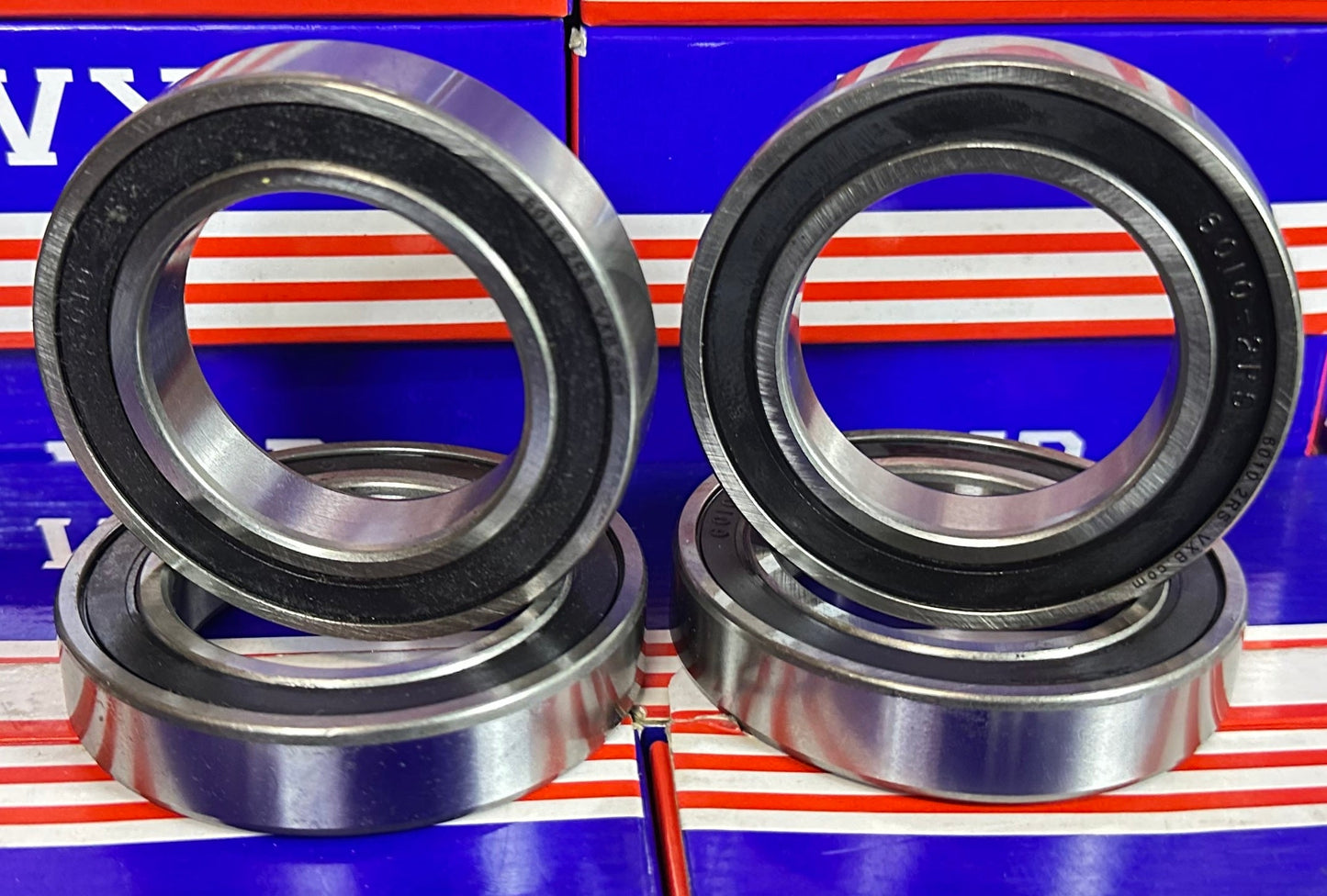 4-Pack 6010-2RS Bearings 50x80x16mm Rubber Sealed Ball Bearing - fast shipping 🇺🇸
