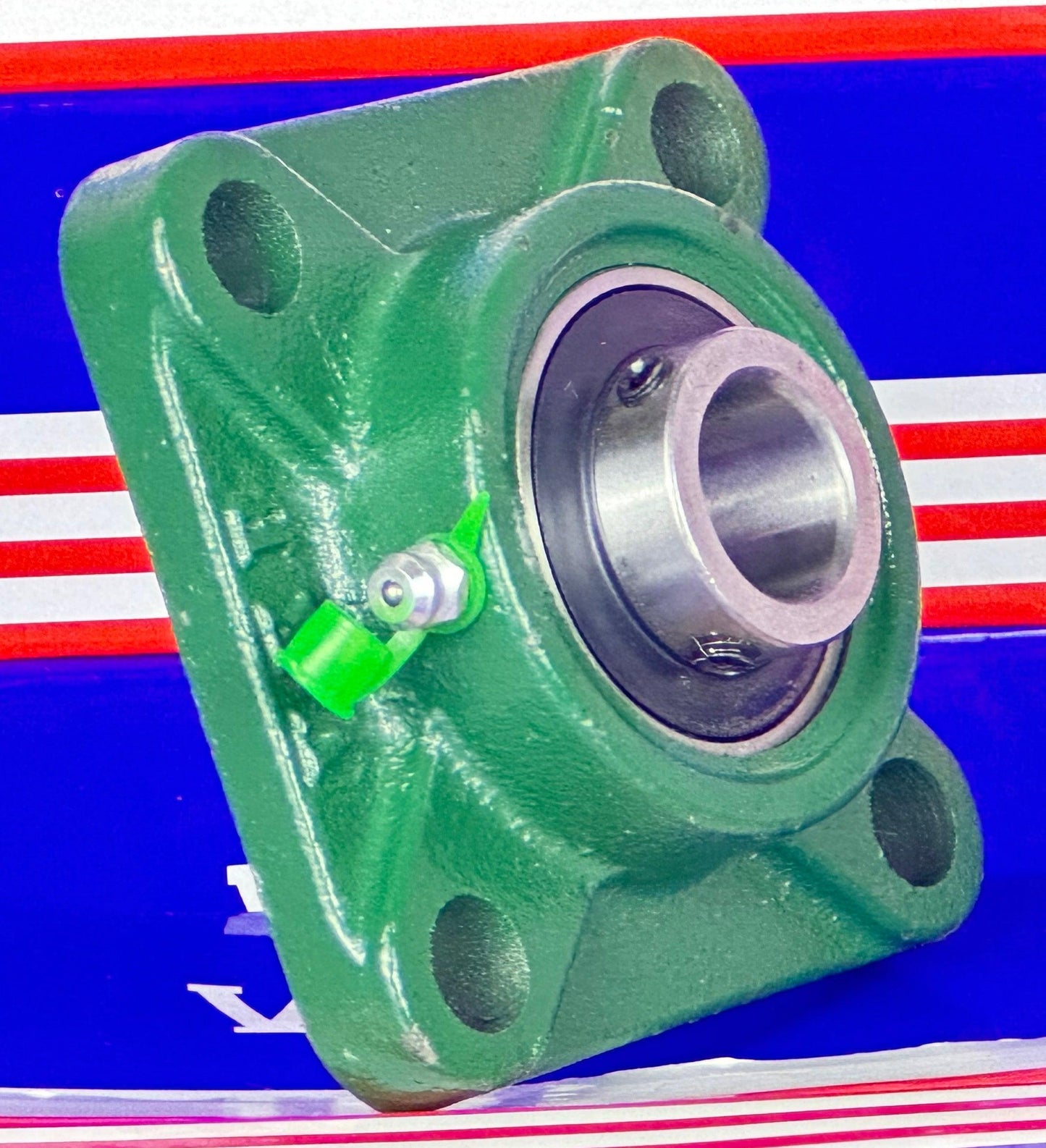 3/4" UCF204-12 Mounted Bearing Insert + Square Flanged Cast Housing - fast shipping 🇺🇸