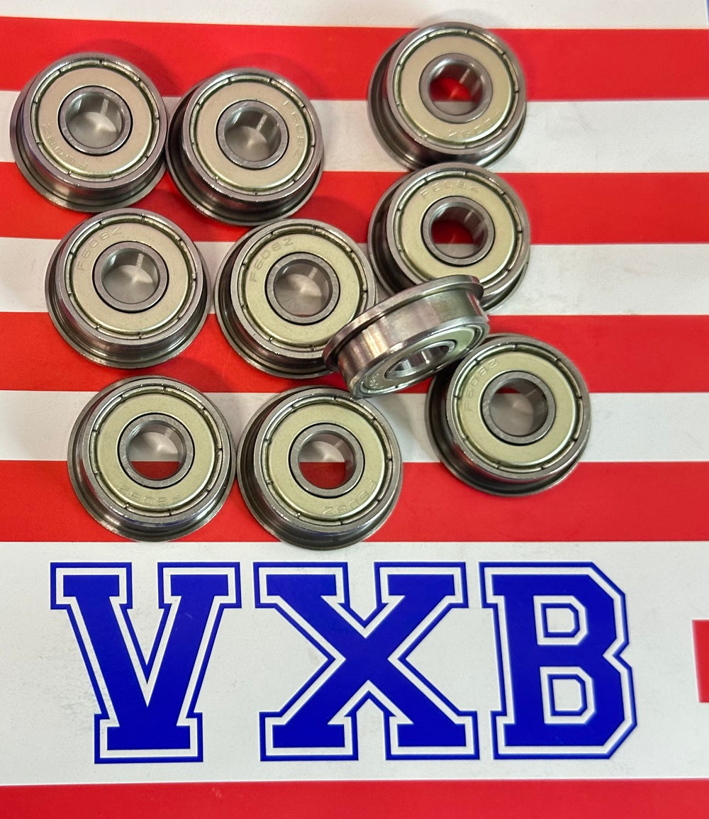10-Pack Flanged Bearings 8x22x7 Ball Bearings - fast shipping 🇺🇸
