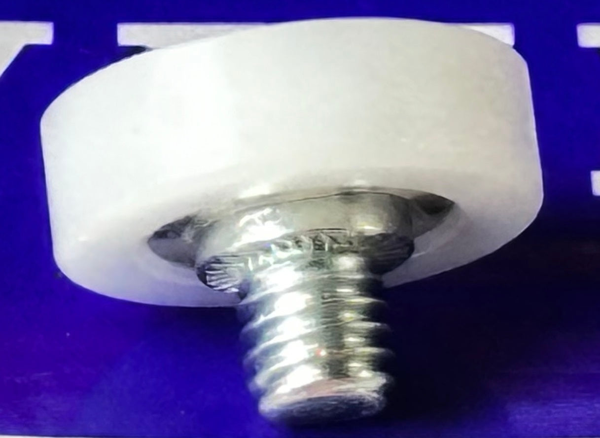 Flat Nylon Ball Bearing - 19mm White Plastic Tire for sliding doors & windows - fast shipping 🇺🇸