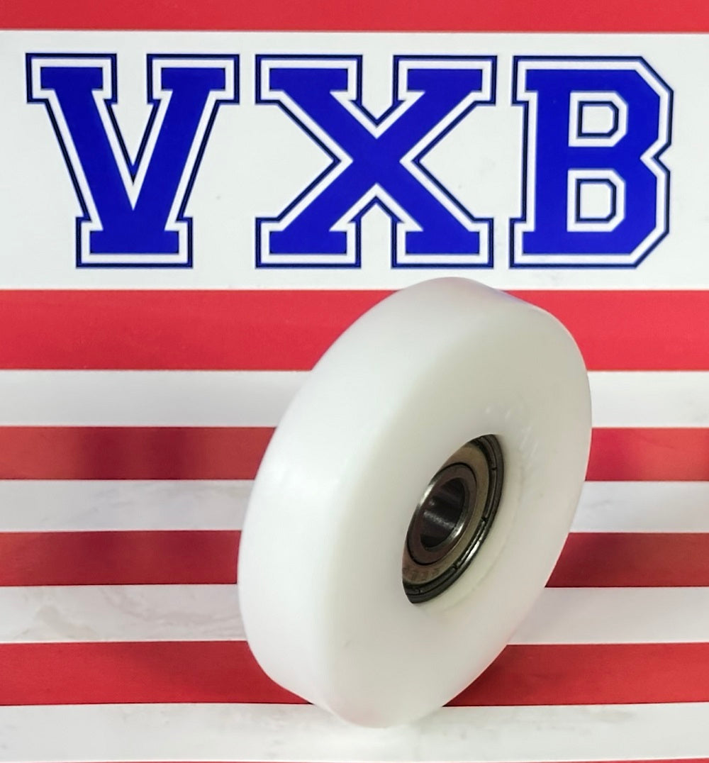 8mm Bore Bearing - 50mm White Plastic Tire 8x50x12mm - fast shipping 🇺🇸