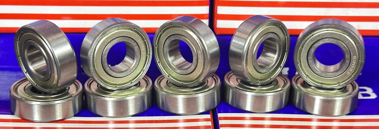10-Pack 6202ZZ 15x35x11mm Shielded Bearing - fast shipping 🇺🇸