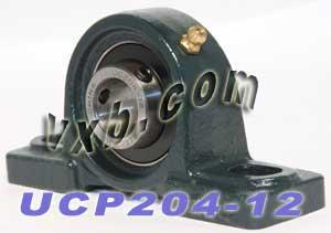 3/4" Bore Mounted Bearing UCP-204-12 + Pillow Block Cast Housing - fast shipping 🇺🇸